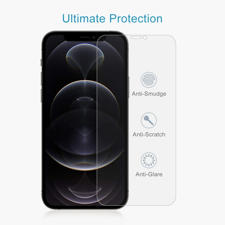 Frendorf | Für iPhone 12 Pro Max 50 Stück 0,26 mm 9H 2,5D gehärtete Glasfolie (Offenes Loch)