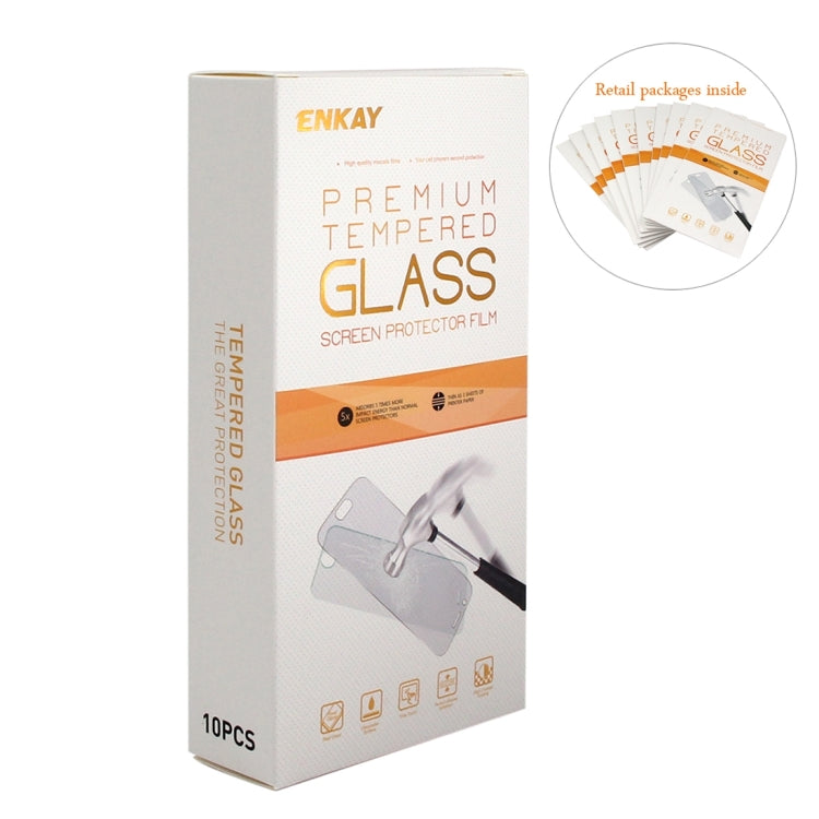Frendorf | 10 PCS ENKAY für iPhone 8 Plus & 7 Plus 0,26 mm 9H Härte 2,5D gebogenes gehärtetes Glas Bildschirmfolie