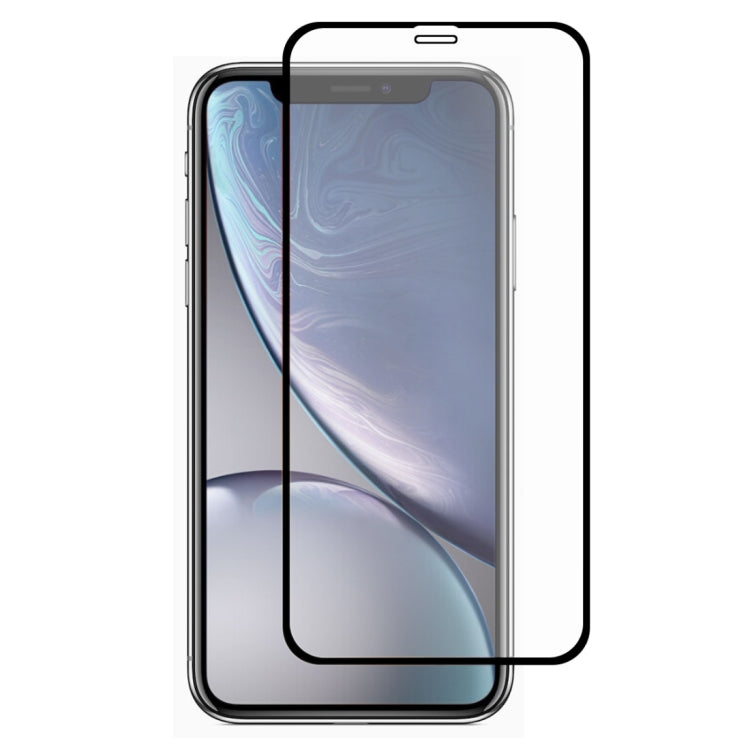 Frendorf | Für iPhone XR ENKAY Hat-prince Vollkleber 0,26 mm 9H 2,5D gehärtete Glasfolie (Schwarz)
