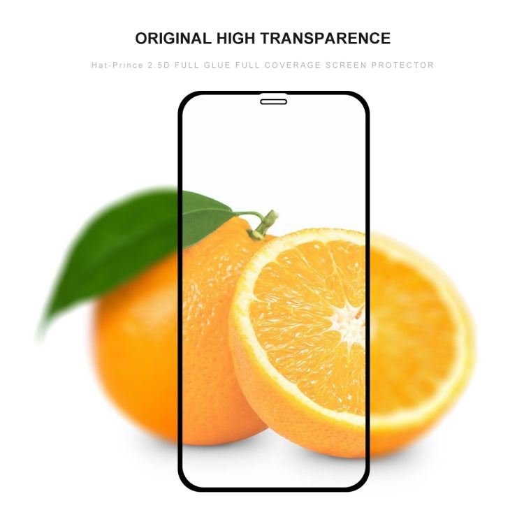 Frendorf | Für iPhone XR ENKAY Hat-prince Vollkleber 0,26 mm 9H 2,5D gehärtete Glasfolie (Schwarz)