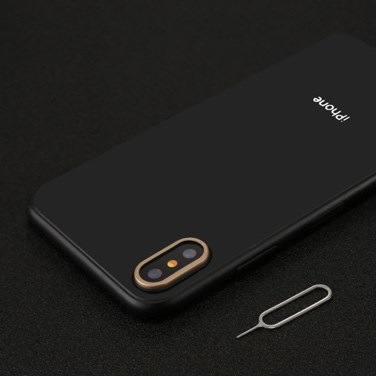 Frendorf | Für iPhone X Rückkamera-Linsen Schutzring Abdeckung mit Tray Eject Tool Nadel (Gold)