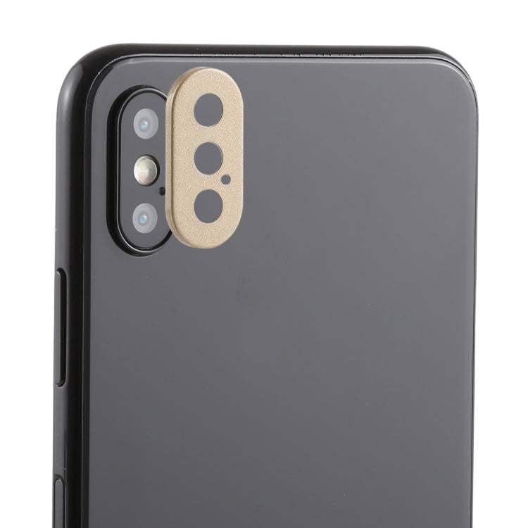 Frendorf | Rückkamera Objektiv Schutzring Abdeckung mit Tray Eject Tool Nadel für iPhone XS Max (Gold)