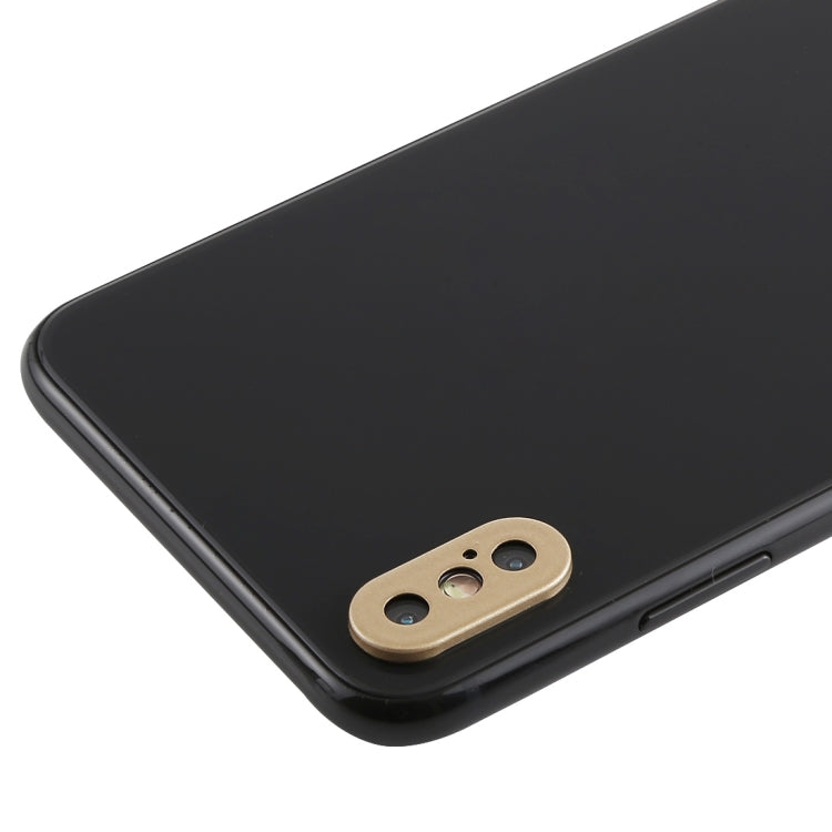 Frendorf | Rückkamera Objektiv Schutzring Abdeckung mit Tray Eject Tool Nadel für iPhone XS Max (Gold)
