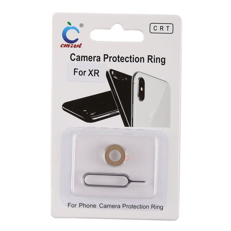 Frendorf | Rückkamera-Linsenschutzringabdeckung mit Auswerferpin für iPhone XR (Gold)
