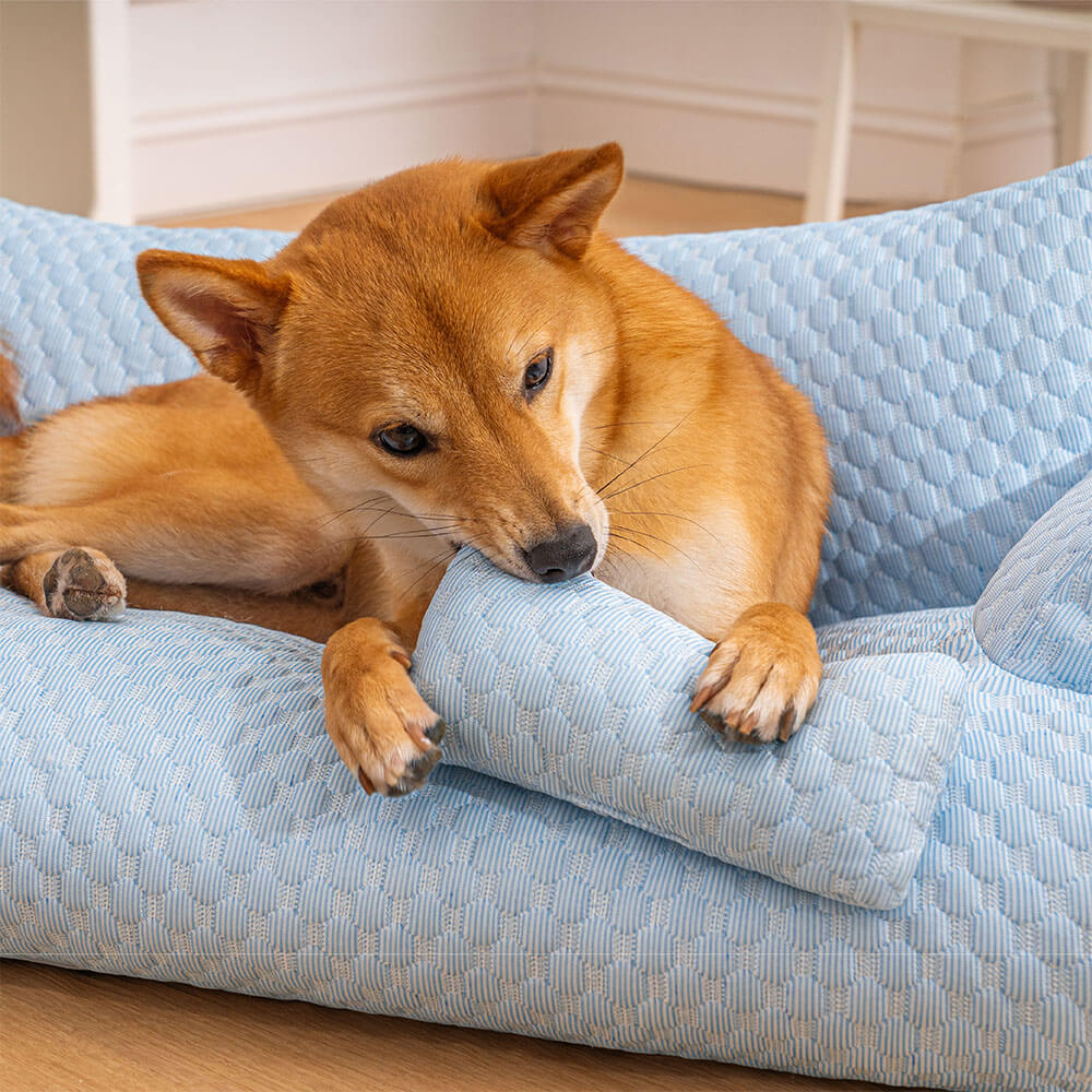 Eis-Seide Kühlendes Haustierbett Atmungsaktives Waschbares Hundesofa-Bett