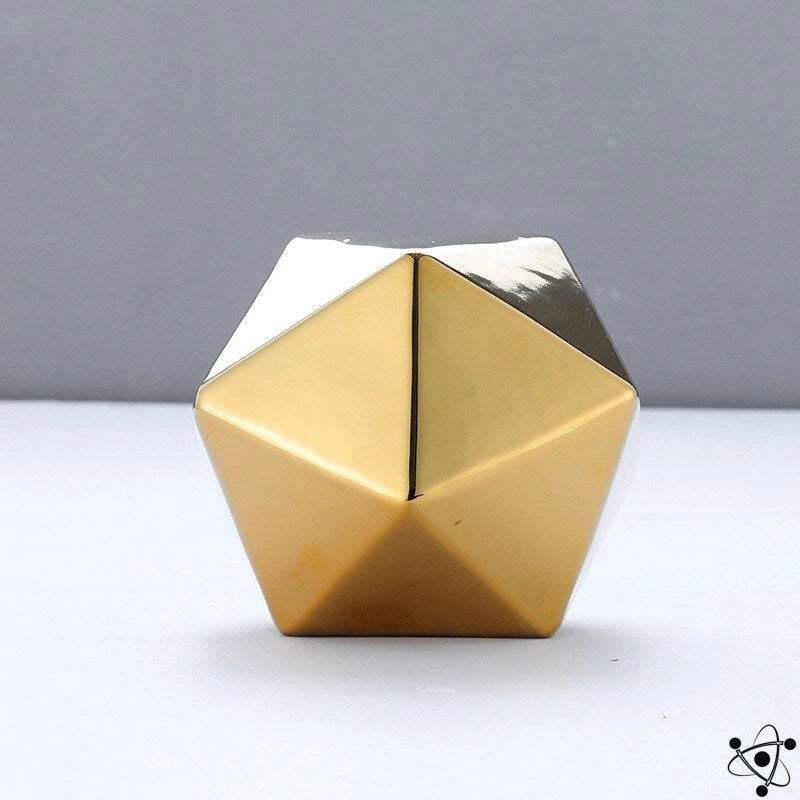 Frendorf | GeoArt Ikosaeder-Skulptur | Moderne Dekoration aus Metall | Geometrisches Design für Zuhause