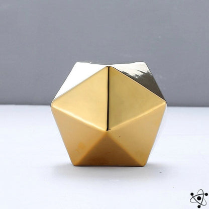 Frendorf | GeoArt Ikosaeder-Skulptur | Moderne Dekoration aus Metall | Geometrisches Design für Zuhause