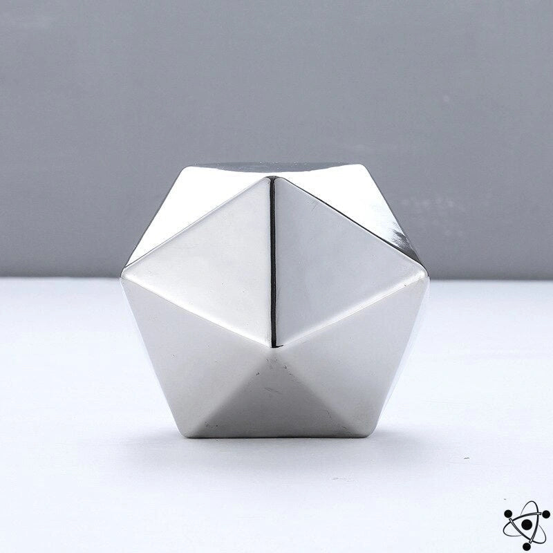 Frendorf | GeoArt Ikosaeder-Skulptur | Moderne Dekoration aus Metall | Geometrisches Design für Zuhause