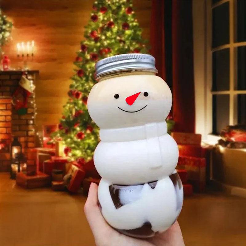 Frendorf | 10 Stück Weihnachts-Schneemann-Flaschen mit Deckel