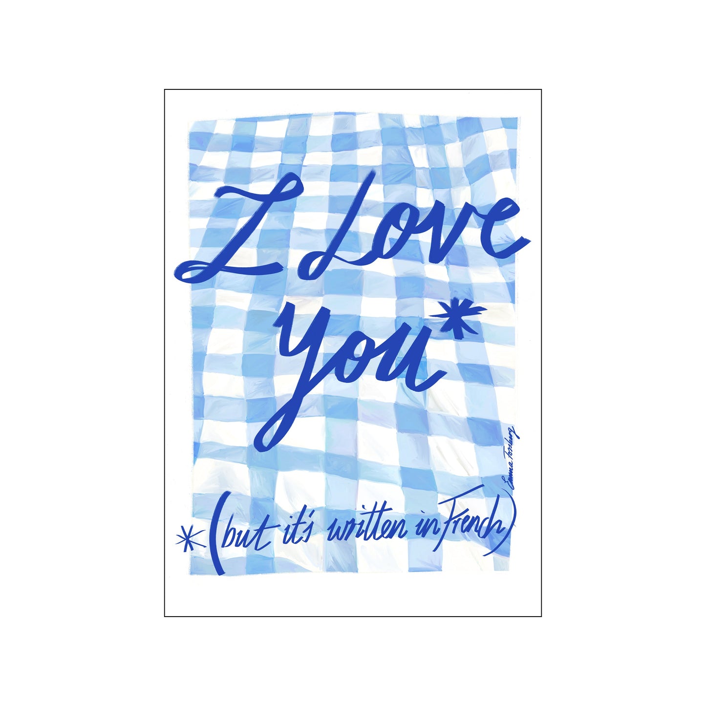 I Love You in French Blue