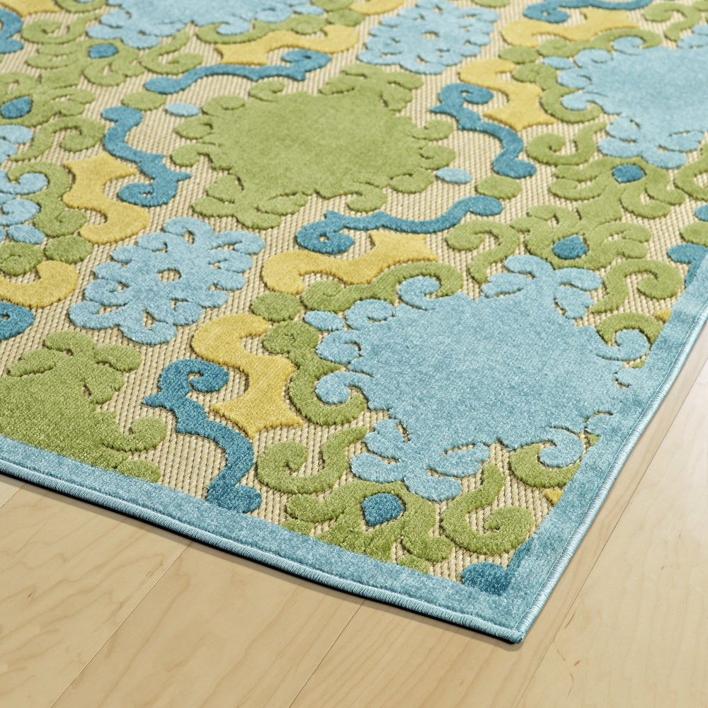 Eine WELT DER FRISCHE KOLLEKTION Blau Weicher Teppich