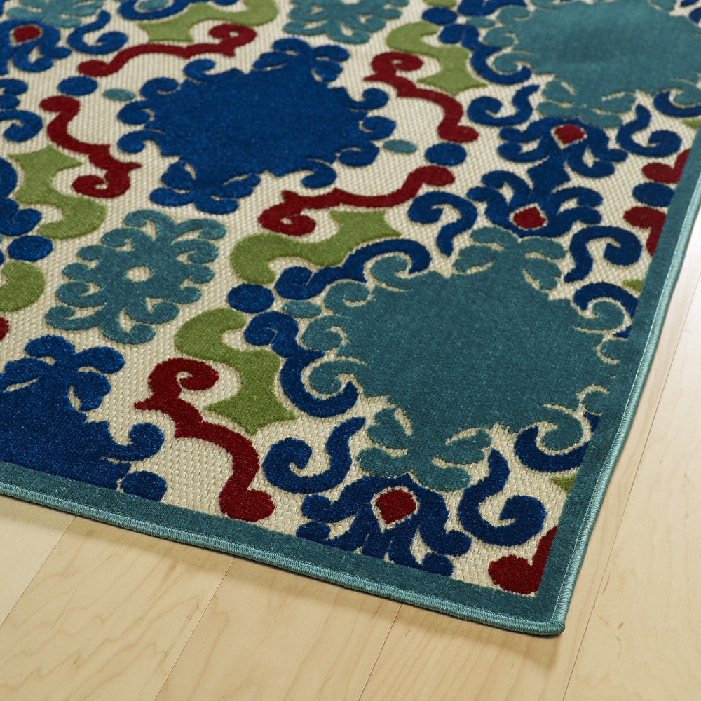Eine WELT DER FRISCHE KOLLEKTION Blau Weicher Teppich