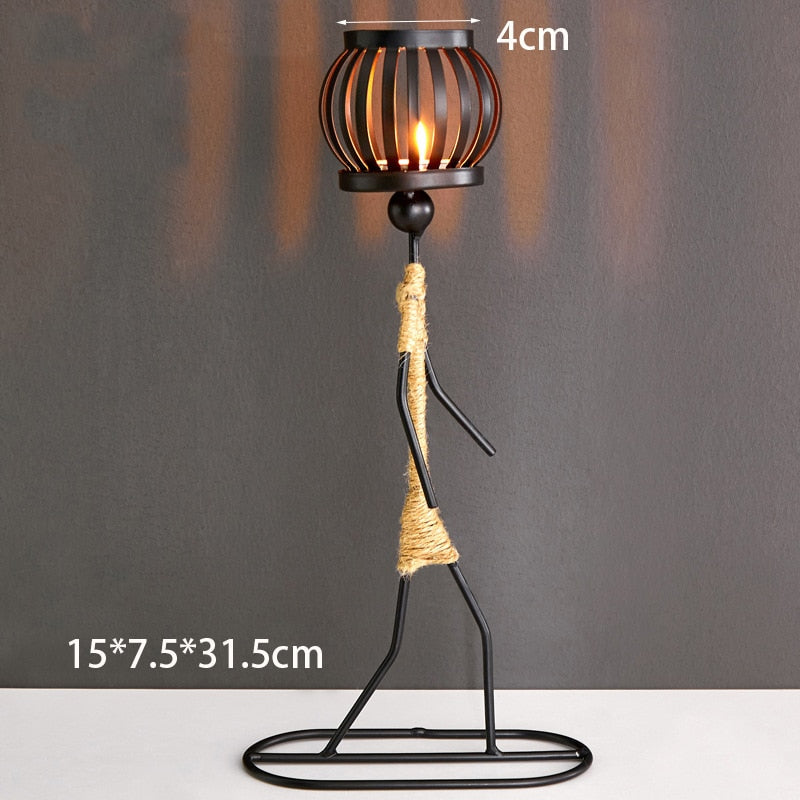 Eisen Kerzenhalter Wohnkultur Kreativer Kerzenhalter Partydécoration Zubehör Romantischer Kerzenständer Tischornament Einzigartig