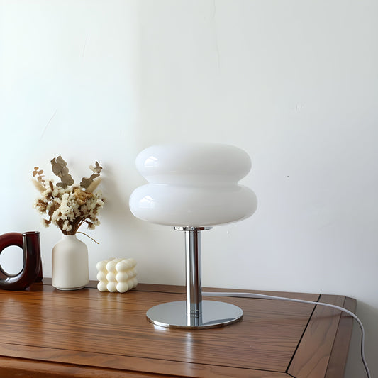 Italienischer Designer Glas Ei Tarts LED Tischlampe