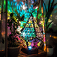 Glas-in-Block Stil LED Tischlampe - LumiAura