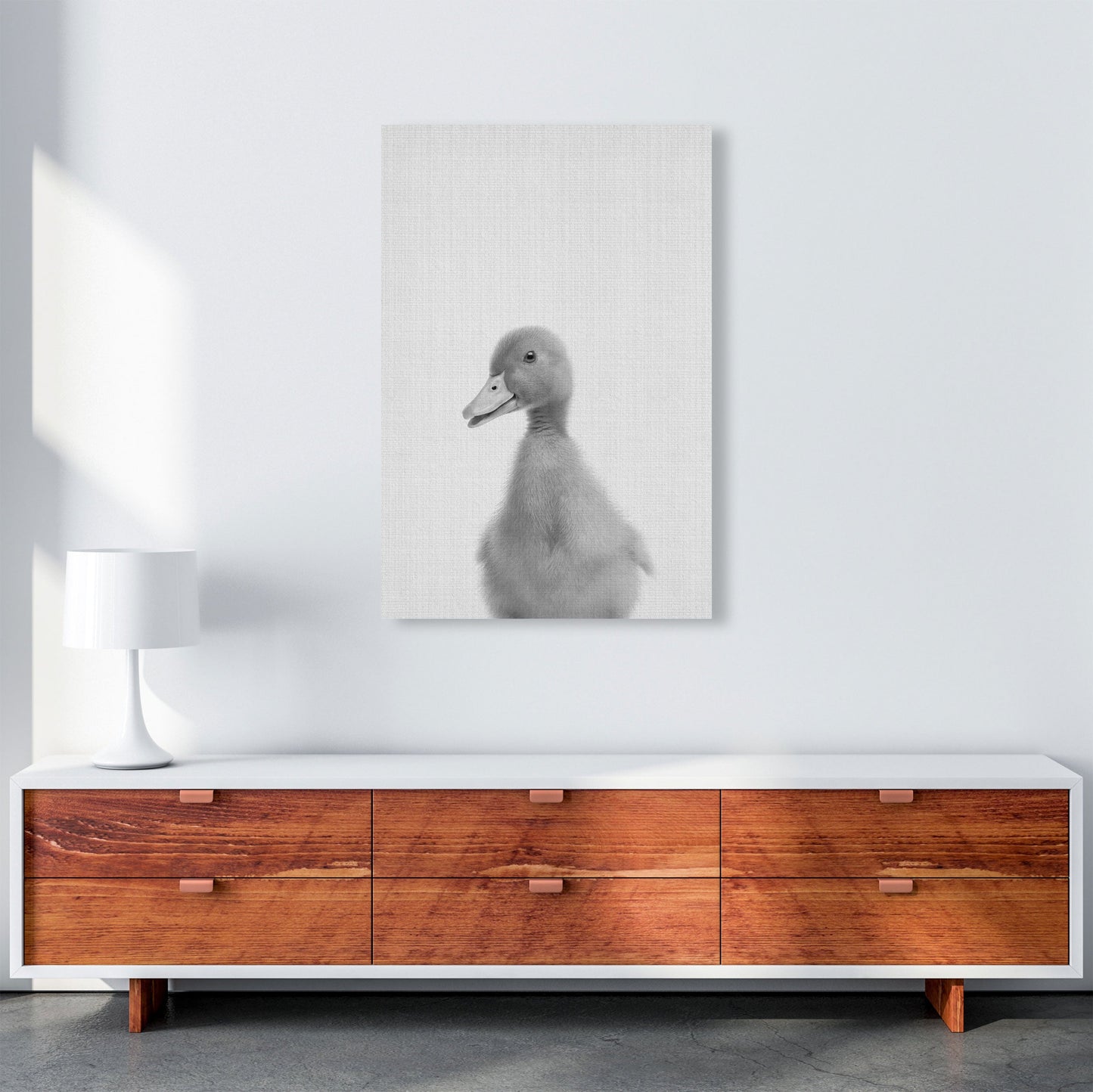 Neugieriger Enten Kunstdruck