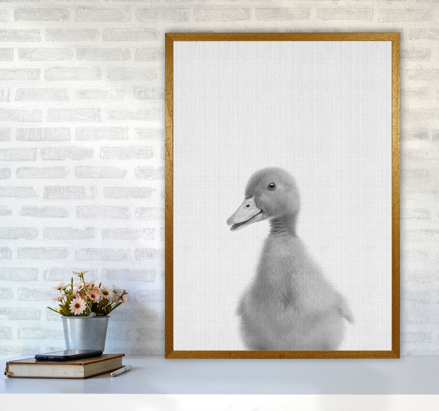 Neugieriger Enten Kunstdruck