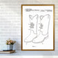 Cowboy Stiefel Patent Kunstdruck
