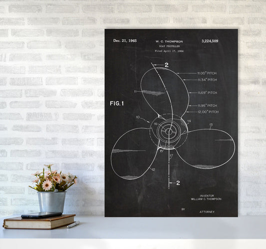 Bootspropeller Patent Kunstdruck
