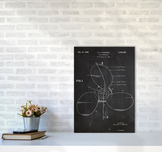 Bootspropeller Patent Kunstdruck