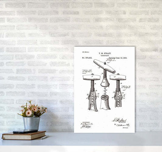 Korkenzieher Patent Kunstdruck