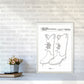 Cowboy Stiefel Patent Kunstdruck