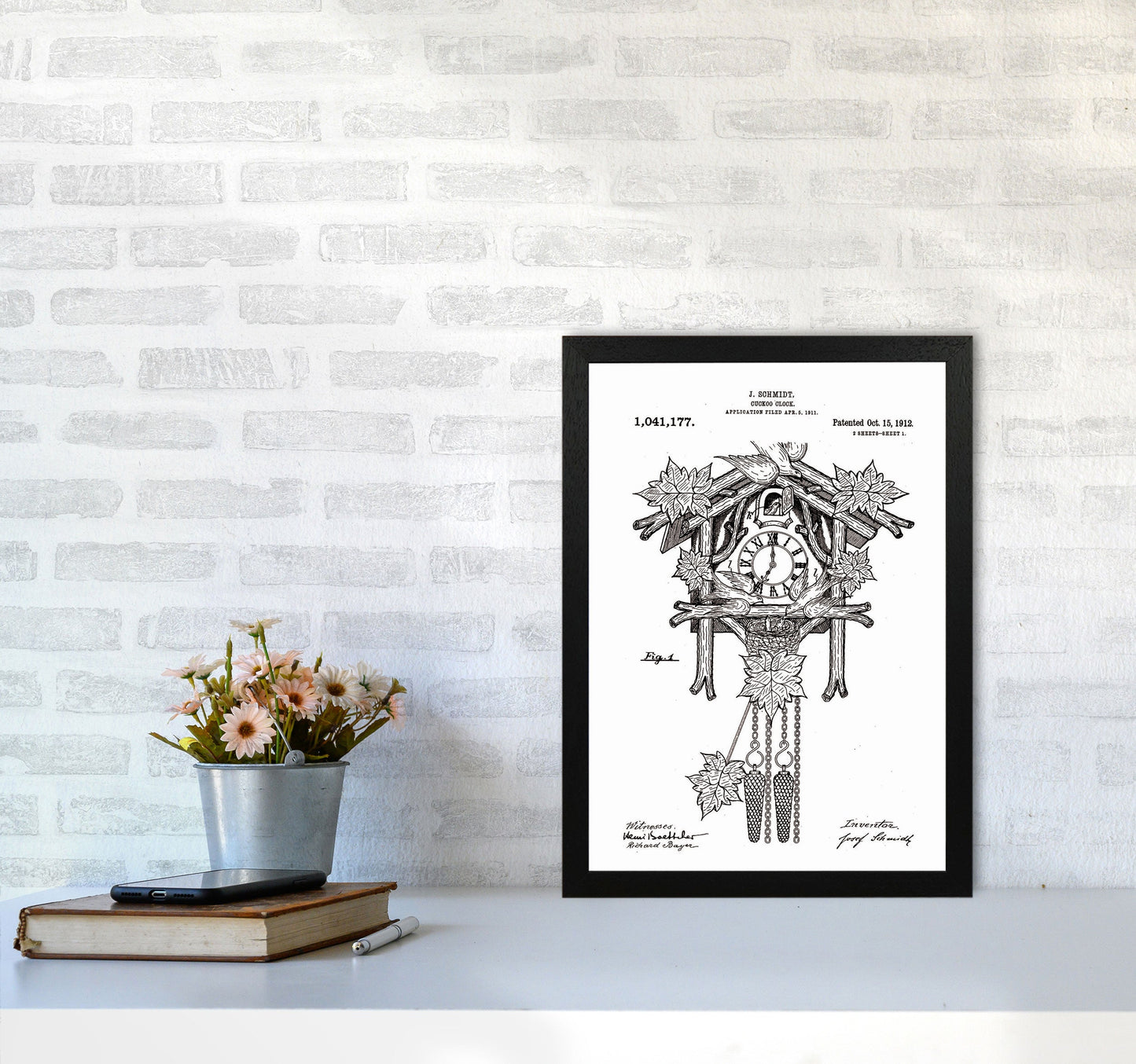Kuckucksuhren Patent Kunstdruck