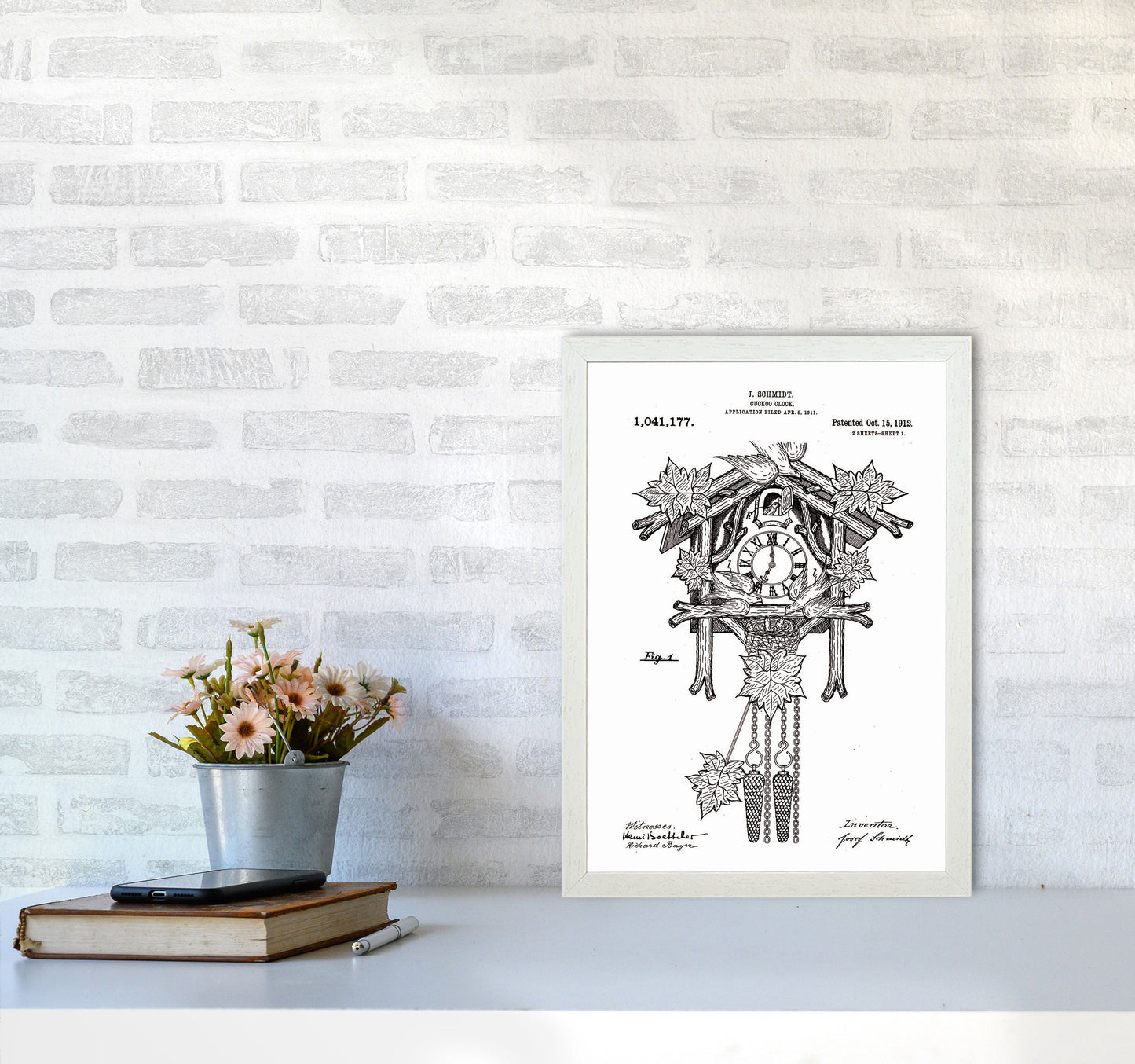 Kuckucksuhren Patent Kunstdruck