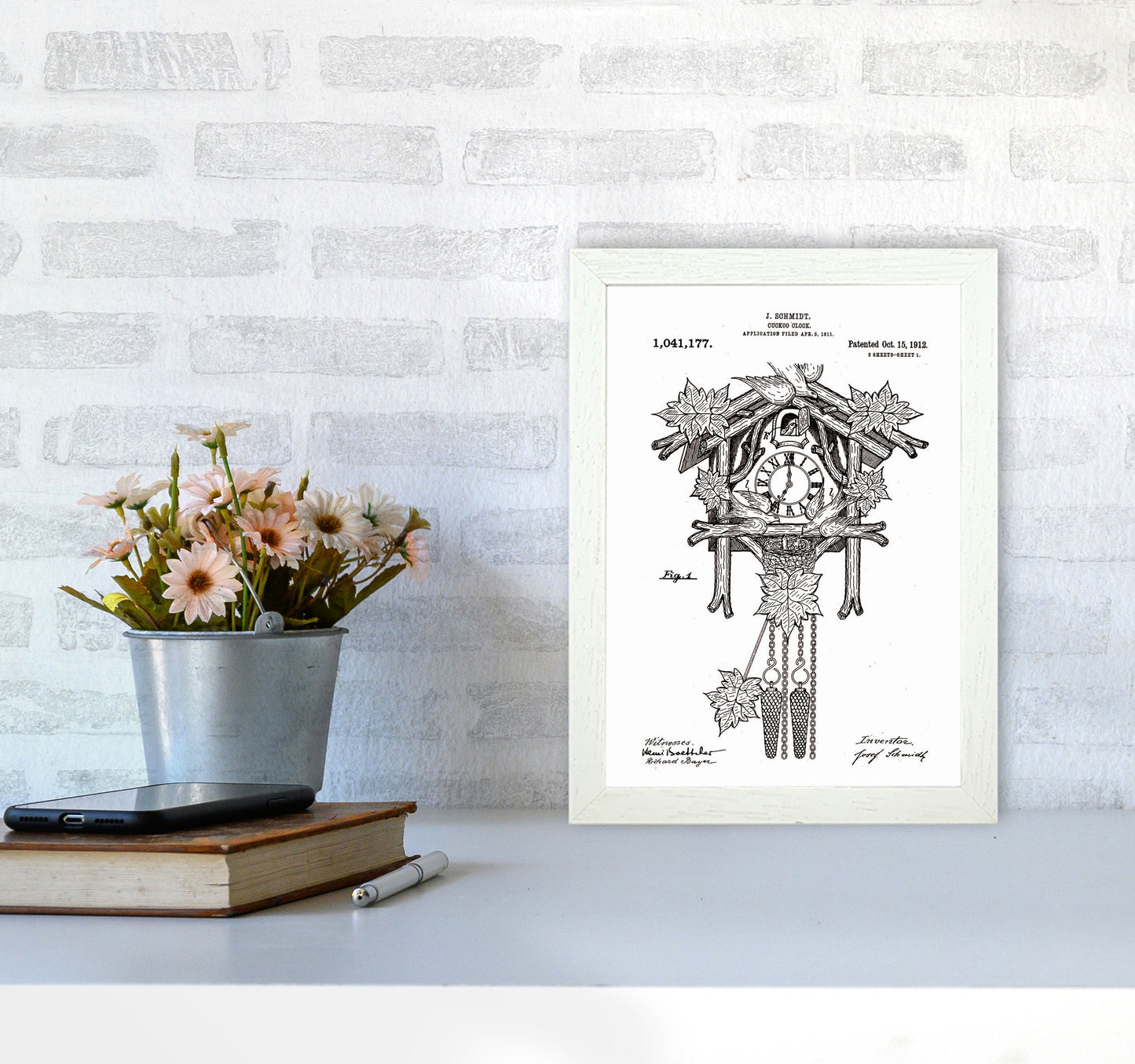 Kuckucksuhren Patent Kunstdruck
