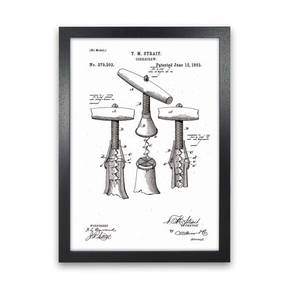 Korkenzieher Patent Kunstdruck