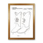Cowboy Stiefel Patent Kunstdruck
