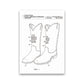 Cowboy Stiefel Patent Kunstdruck