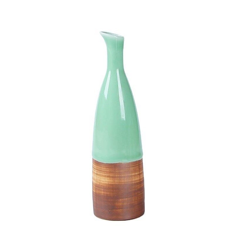 JINGDEZHEN Celadon Vase Chinesische Keramikkunst Dekoration Einfache Lange Blumen Vase Wohnkultur Bone China Vase Blumen Dekoration
