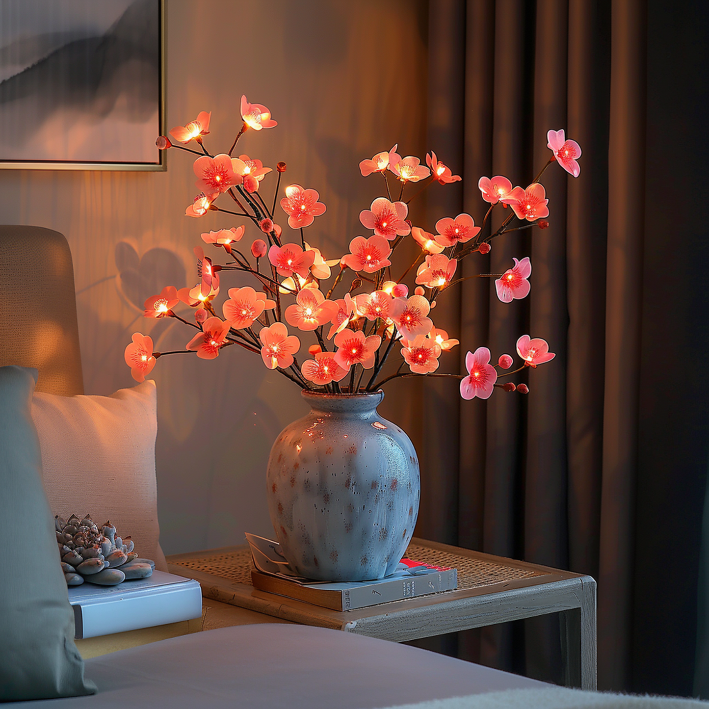 Frendorf | FairyGlow Olivenzweig LED Lichterkette | Feenlicht Dekoration | Stimmungsvolle Beleuchtung für Zuhause