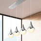 Teardrop Moderne Mid-Century Eisen/Acryl Integrierte Linear LED Pendelleuchte