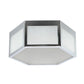 Sechseck LED Deckenleuchte aus Metall/Milchglas
