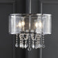 verstellbarer LED-Tropfenleuchter aus Metall/Kristall