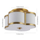 Lampenschirm mit Wellenschliff, Metall, klassisch, glamourös, LED-Deckenleuchte