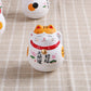 Japanische Keramik Daruma Handwerk Cartoon Glückskatze Glücksornament Landschaft Wohnkultur Zubehör Geschenke Wohnzimmer Dekoration