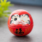 Japanische Keramik Daruma Handwerk Cartoon Glückskatze Glücksornament Landschaft Wohnkultur Zubehör Geschenke Wohnzimmer Dekoration