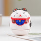 Japanische Keramik Daruma Handwerk Cartoon Glückskatze Glücksornament Landschaft Wohnkultur Zubehör Geschenke Wohnzimmer Dekoration