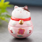 Japanische Keramik Daruma Handwerk Cartoon Glückskatze Glücksornament Landschaft Wohnkultur Zubehör Geschenke Wohnzimmer Dekoration