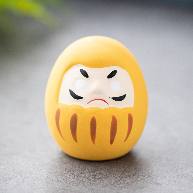 Japanische Keramische Daruma Puppe Handwerk Glücksbringer Glücksornament Landschaft Heimdekoration Miniatur Zubehör Geschenke Schreibtisch