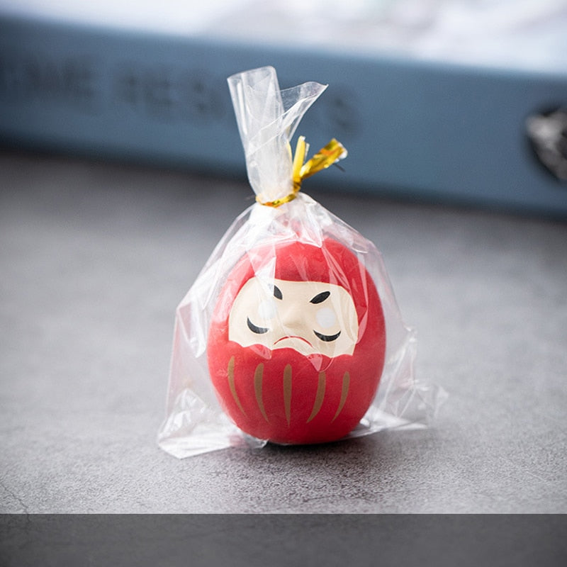 Japanische Keramische Daruma Puppe Handwerk Glücksbringer Glücksornament Landschaft Heimdekoration Miniatur Zubehör Geschenke Schreibtisch