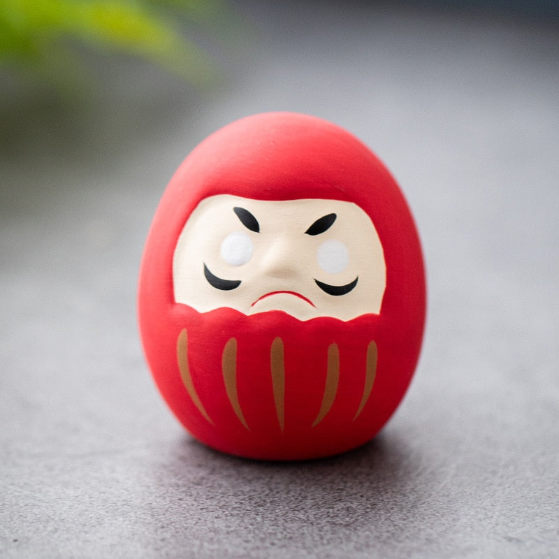 Japanische Keramische Daruma Puppe Handwerk Glücksbringer Glücksornament Landschaft Heimdekoration Miniatur Zubehör Geschenke Schreibtisch
