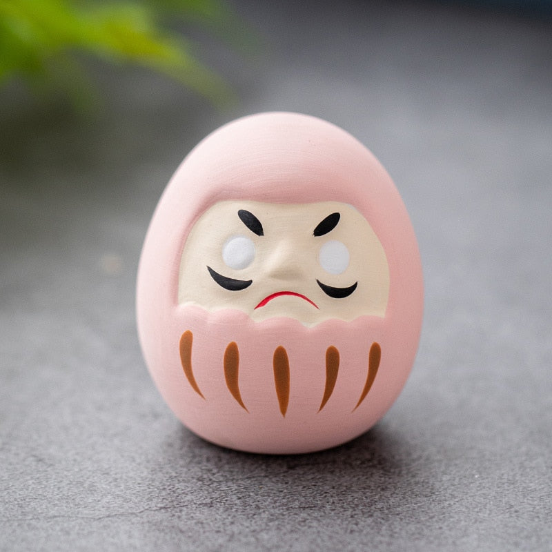 Japanische Keramische Daruma Puppe Handwerk Glücksbringer Glücksornament Landschaft Heimdekoration Miniatur Zubehör Geschenke Schreibtisch