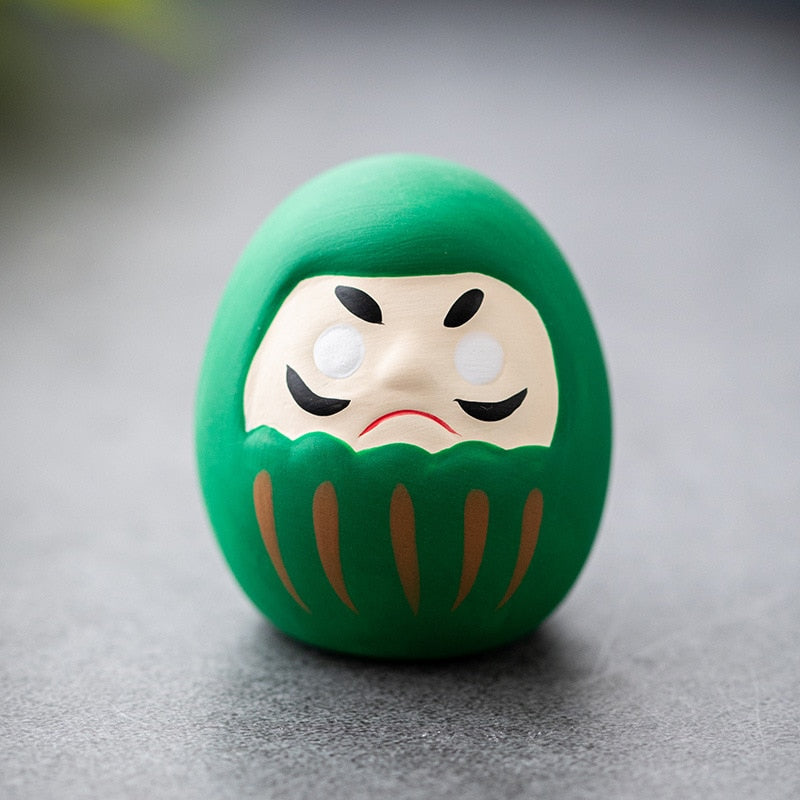 Japanische Keramische Daruma Puppe Handwerk Glücksbringer Glücksornament Landschaft Heimdekoration Miniatur Zubehör Geschenke Schreibtisch
