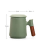 Frendorf | Japanische Keramische Teetasse Set mit Sieb und Deckel Handgemacht