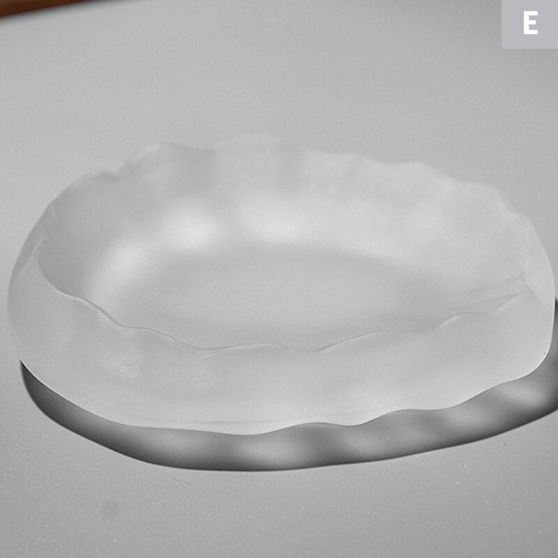 Japanische stil Glasbecher Verkostung Transparent/Gefrorene Teetassen Weißweinbecher Kongfu Meister Teetasse Teetasse und Teematte 2 Stil