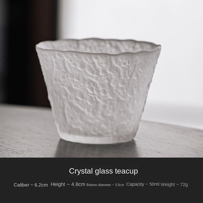 Japanischer Stil Glas Teetasse und Untertasse Set Glas Teetasse Kung Fu Kreative Kristall Kaffeetasse Espresso Tassen Luxus Sake Tasse Geschenk